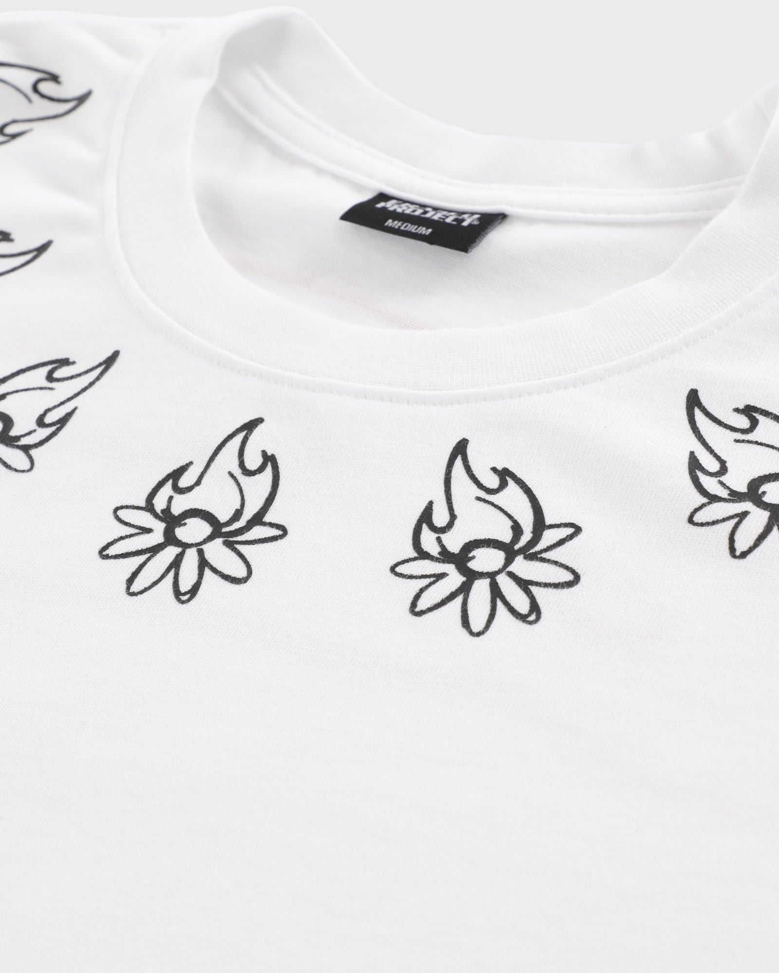 Burning Daisy Collar T-Shirt
