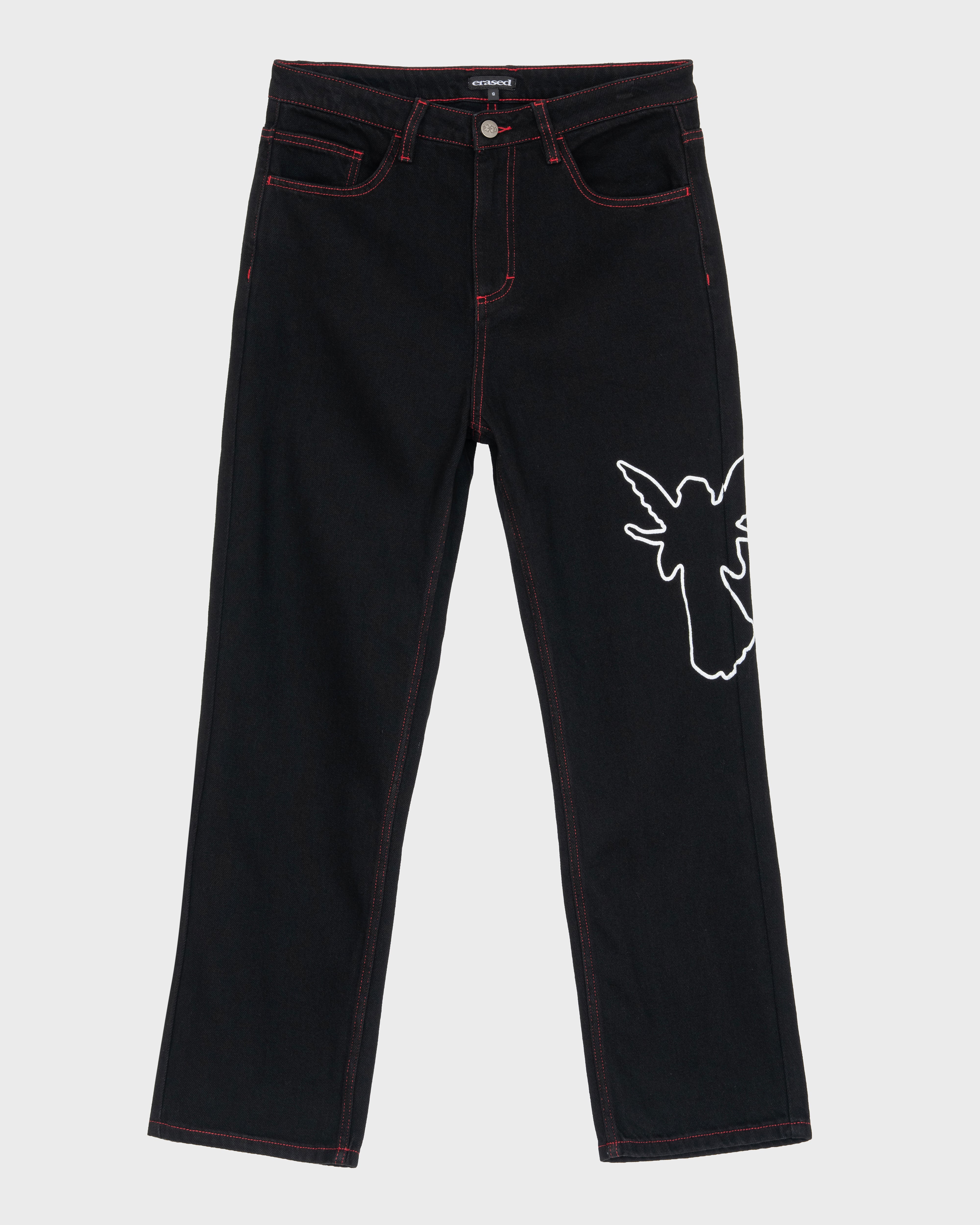 Black Wide Leg Denim Jeans