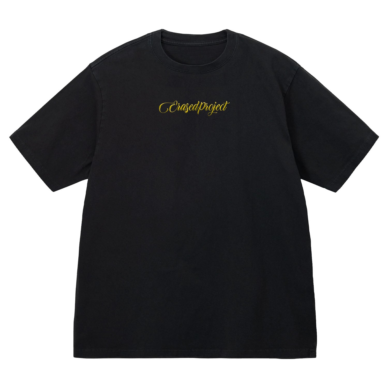 Script Logo Black/Yellow Embroidered Tee