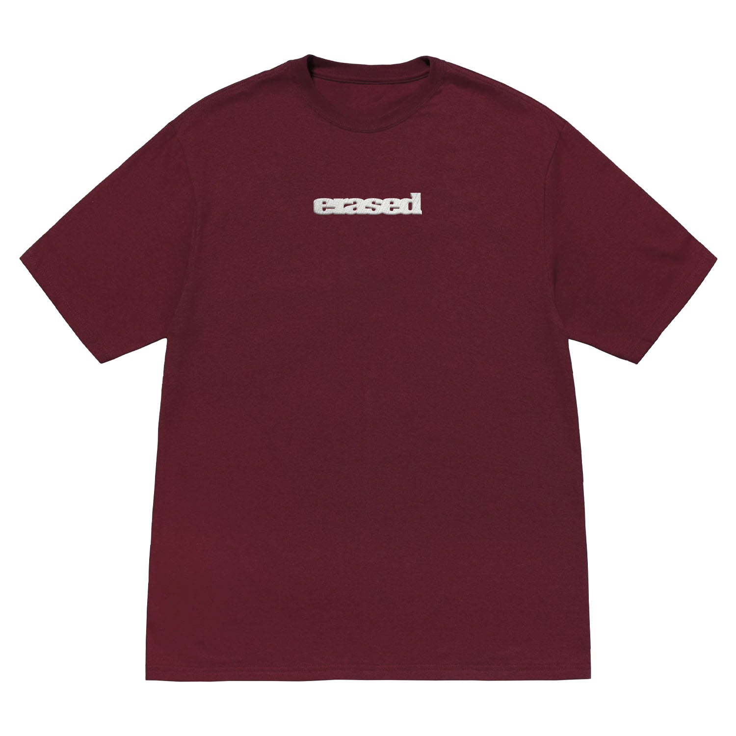 Lower Case Logo Burgundy/White Embroidered Tee