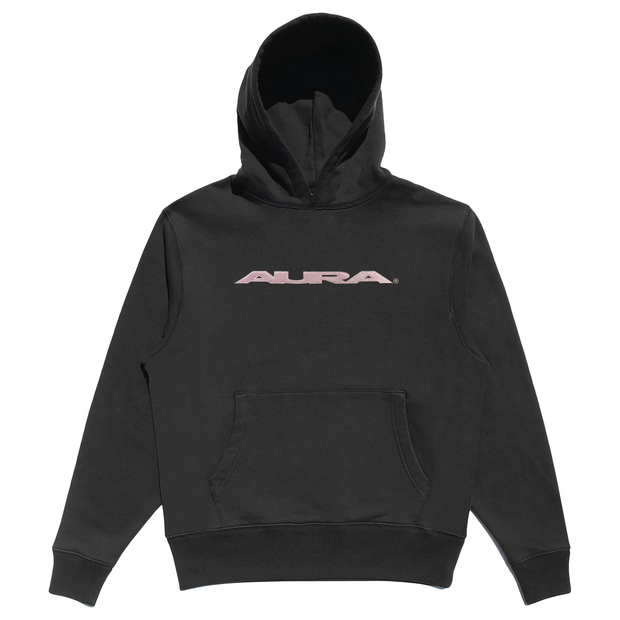 Aura Embroidered Black Hoodie