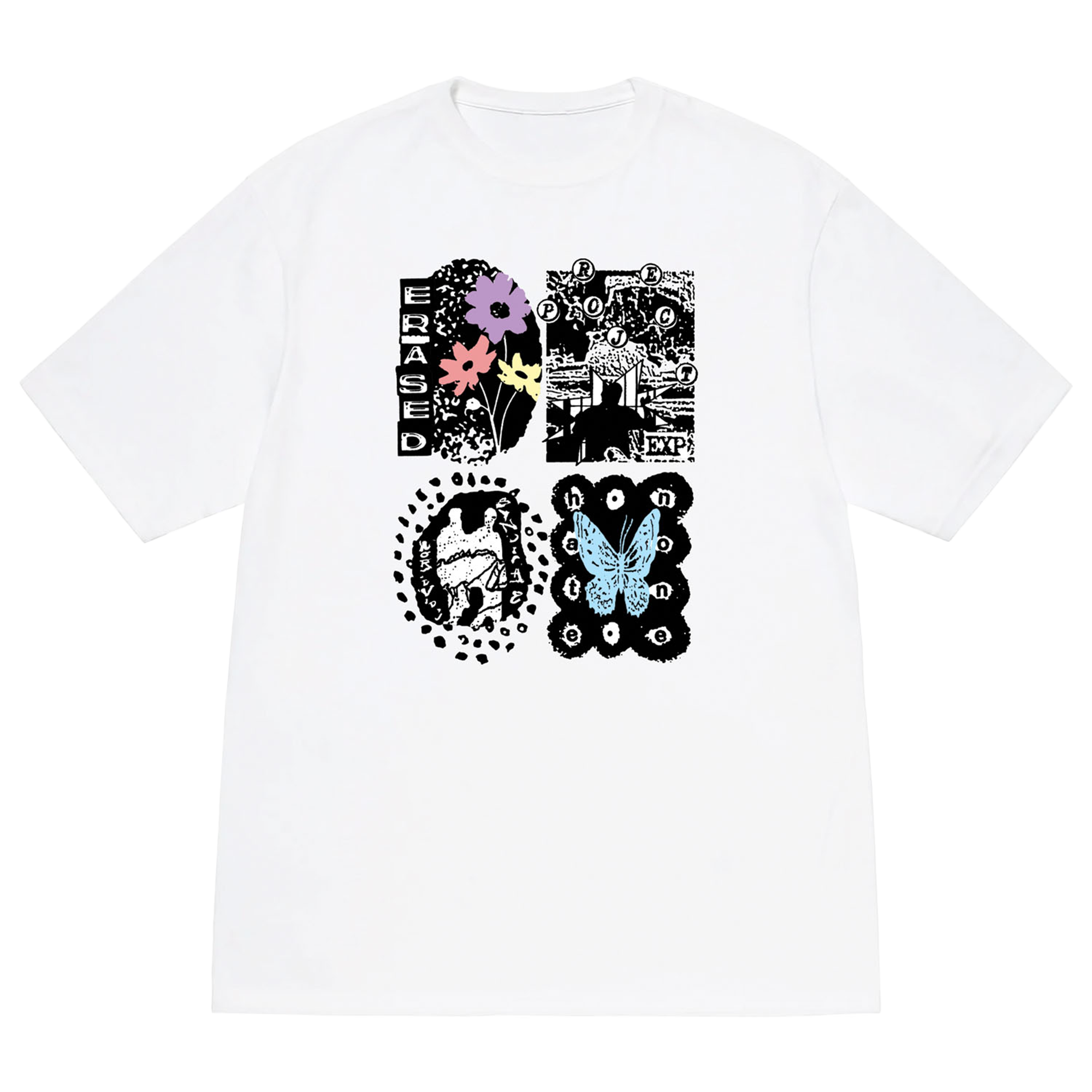 Butterfly Daisy White Tee