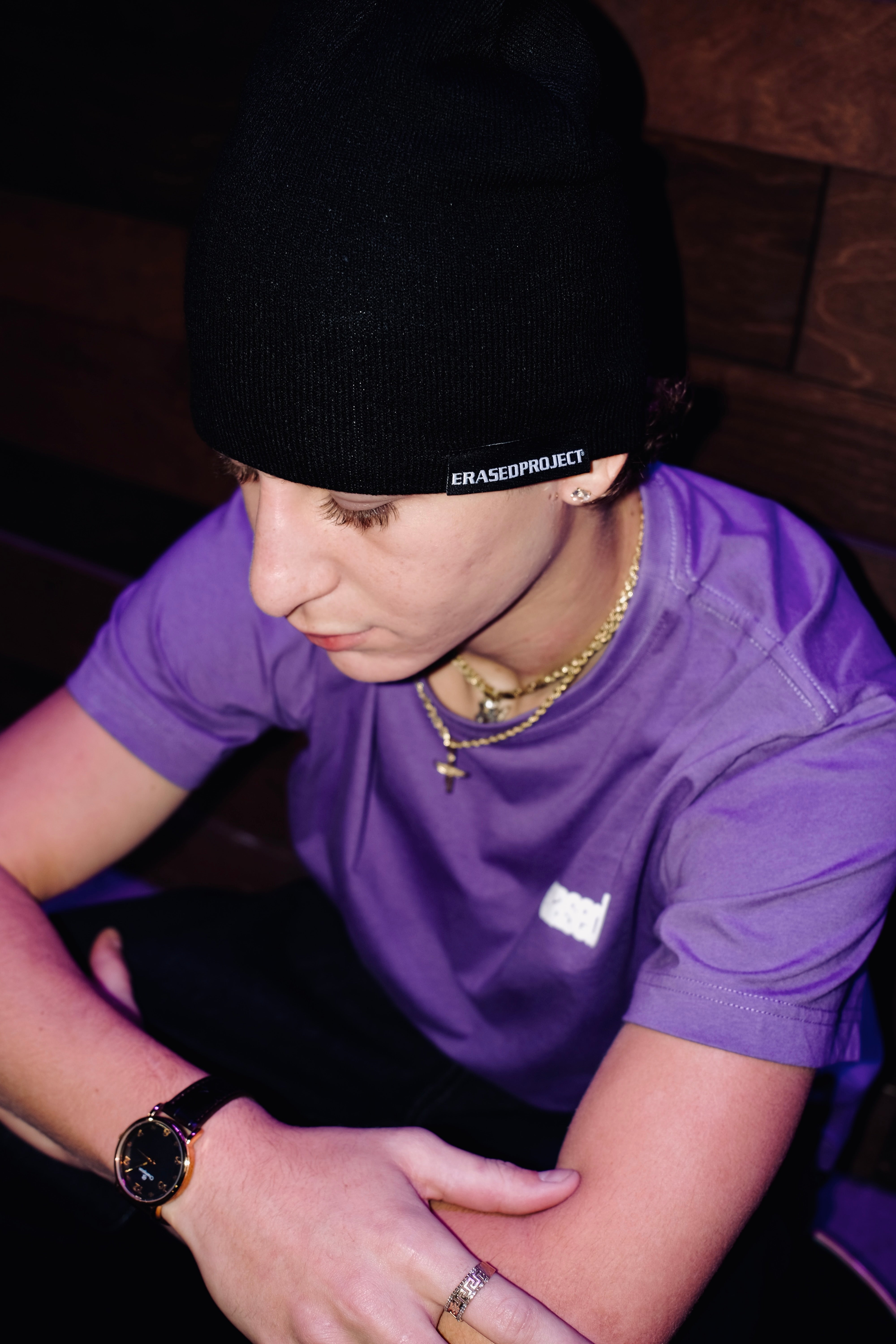 Filipe Small Pocket Logo Tee - Purple
