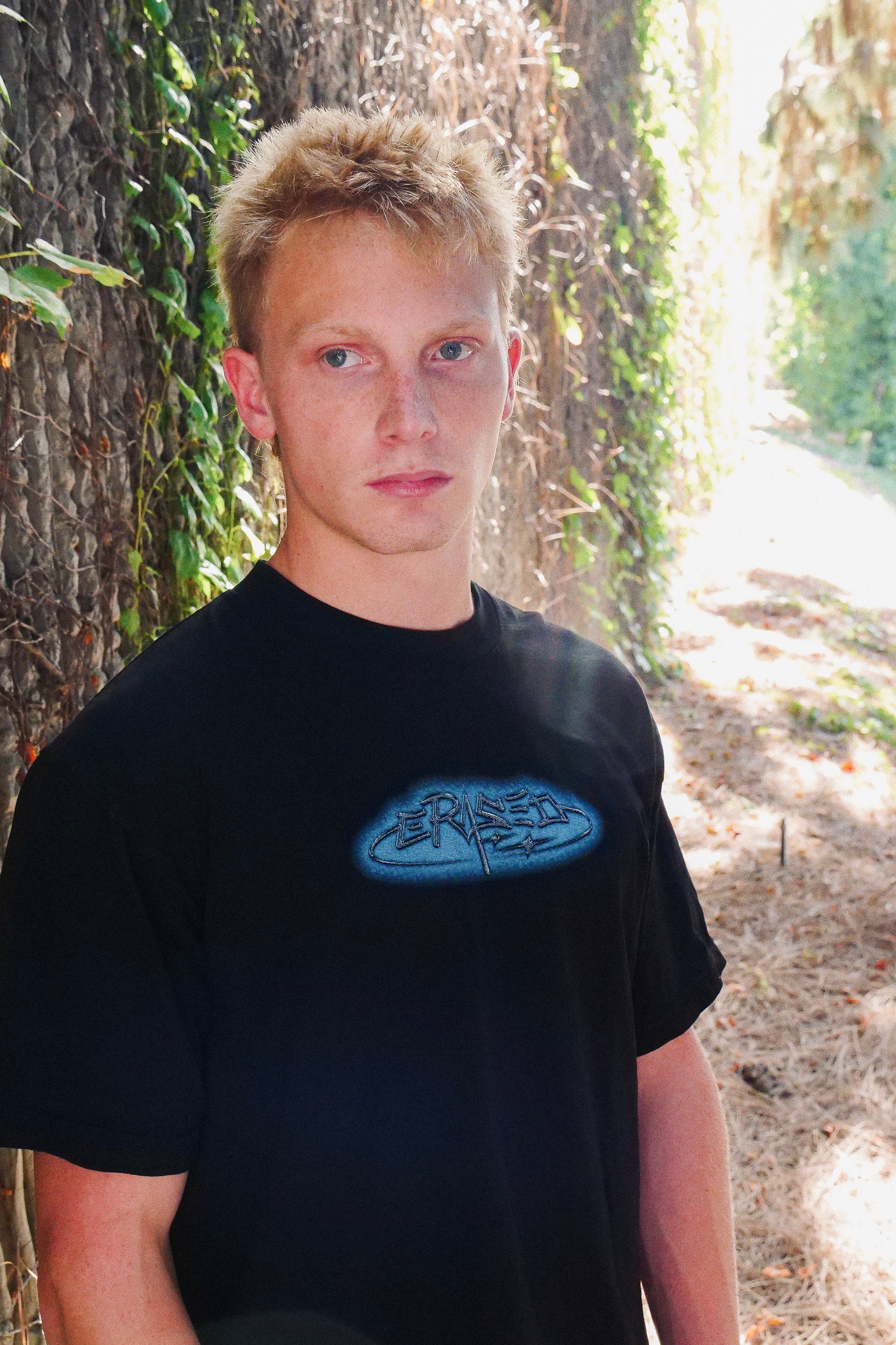 Neon Blue Metallic Tee