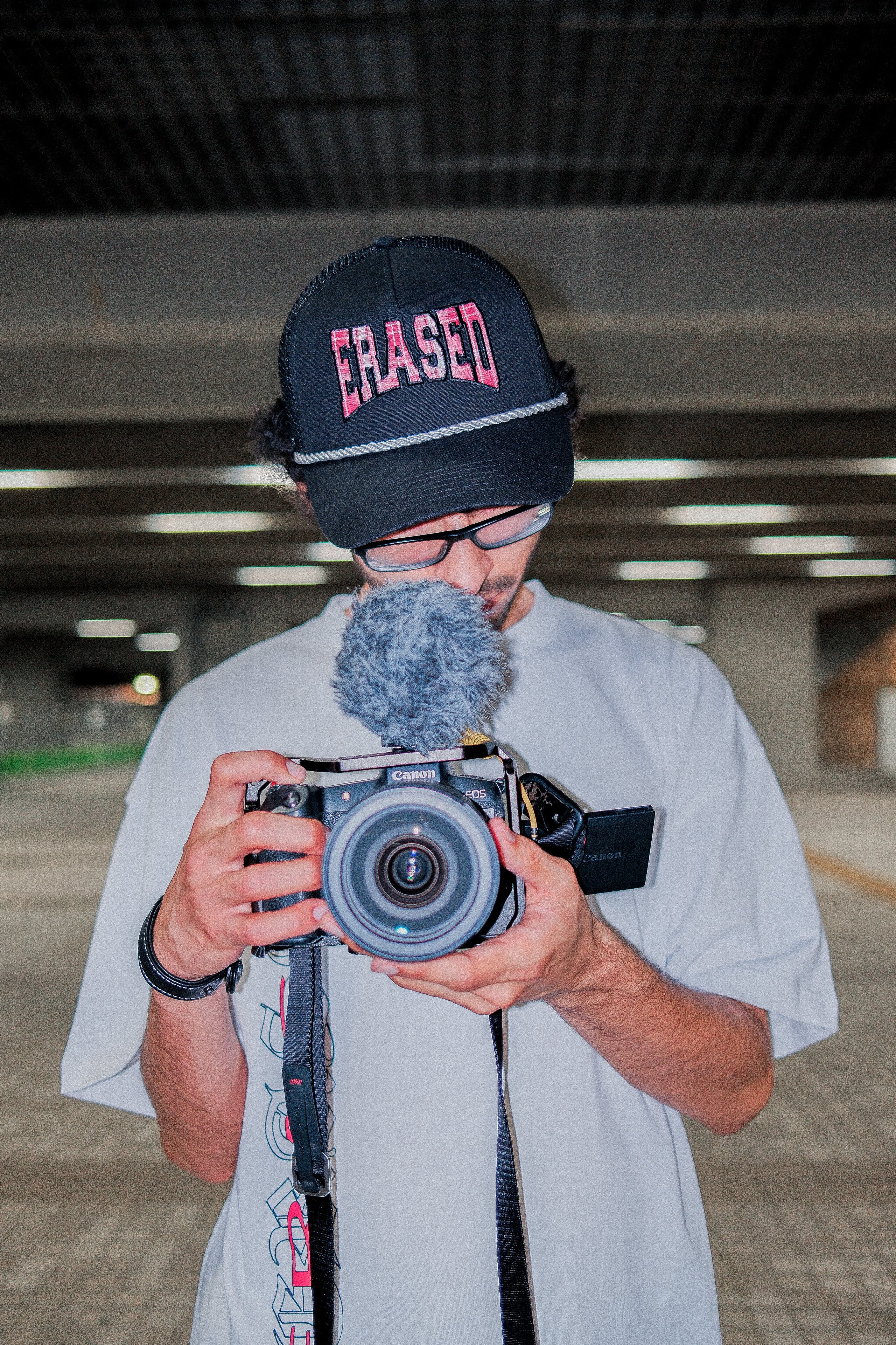 Plaid Erased Trucker Hat