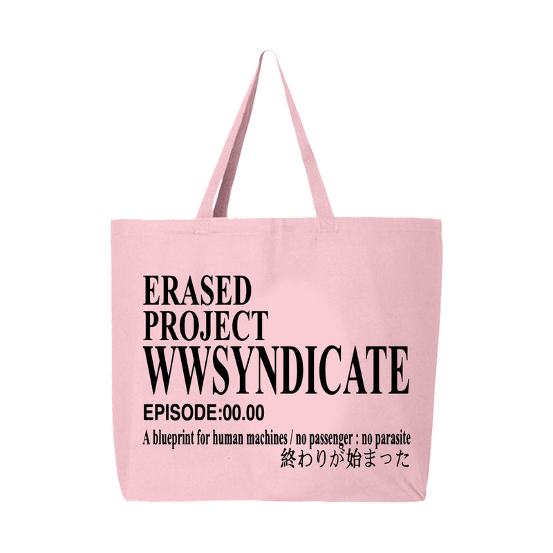 $13 LIMITED EDITION NEON GENESIS TOTE BAG - PINK